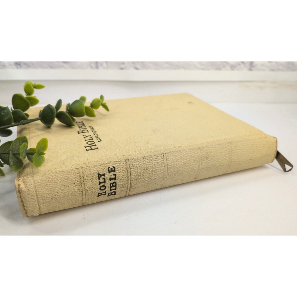 NO WRITIN🚨Vtg Holy Bible Zip Around KJV World Publishing Self Pronouncing Index